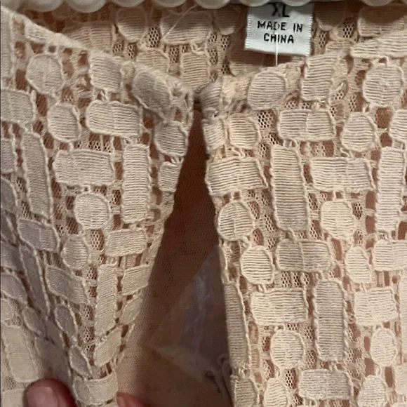 Joan Rivers Blush Textured Top with Ruffle Cuffs - Picture 7 of 11